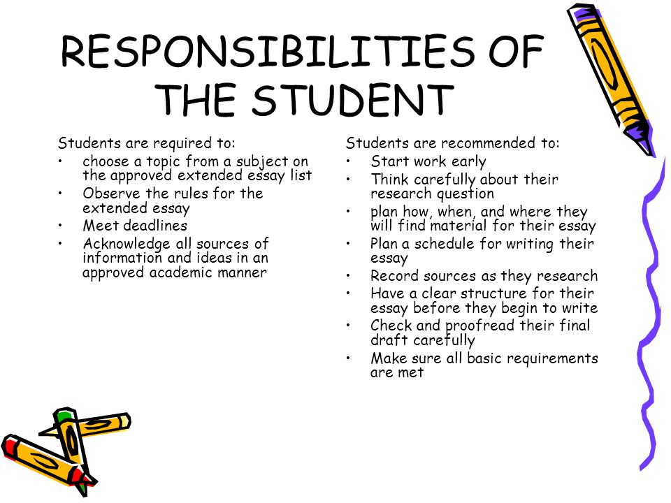Write an Essay on Duties and Responsibilities of Students